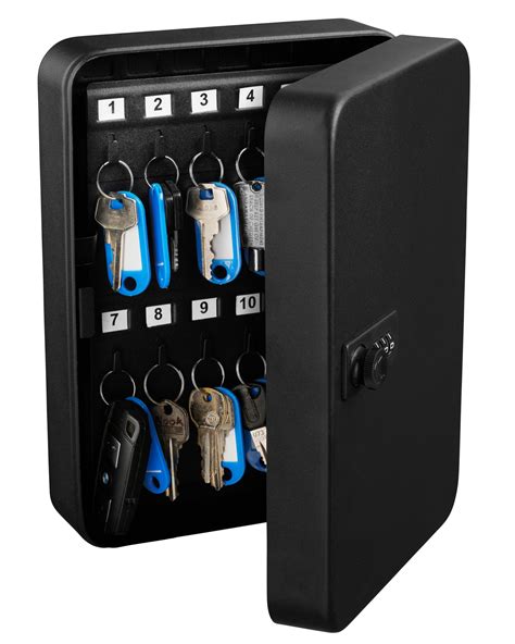 metal box with combination lock|locking key box with combination.